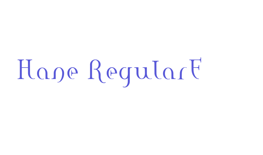 Hane RegularE Font