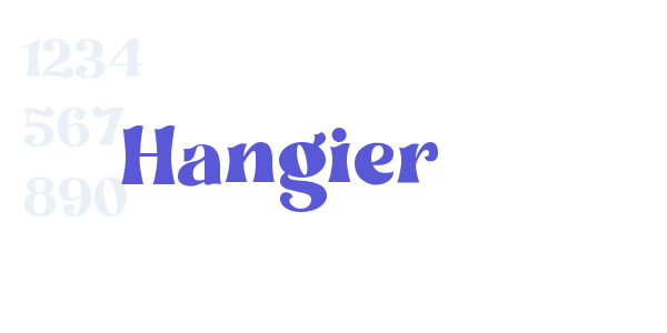 Hangier font free