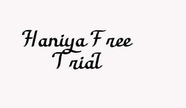 Haniya Free Trial Font