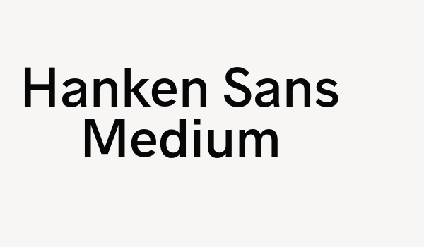 Hanken Sans Medium Font