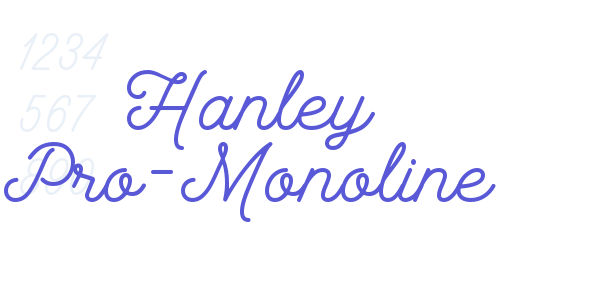 Hanley Pro-Monoline font free