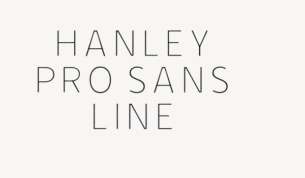 Hanley Pro Sans Line Font