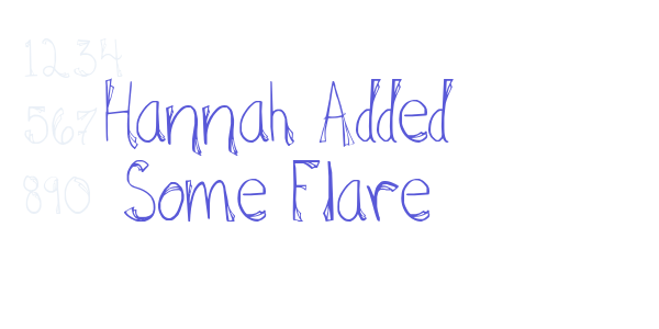 Hannah Added Some Flare font free