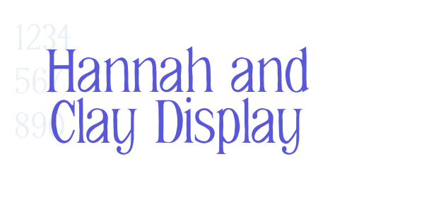 Hannah and Clay Display font free