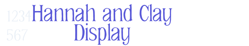 Hannah and Clay Display-related font