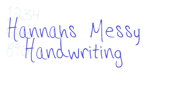 Hannahs Messy Handwriting font free