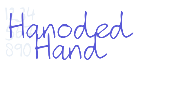 Hanoded Hand font free