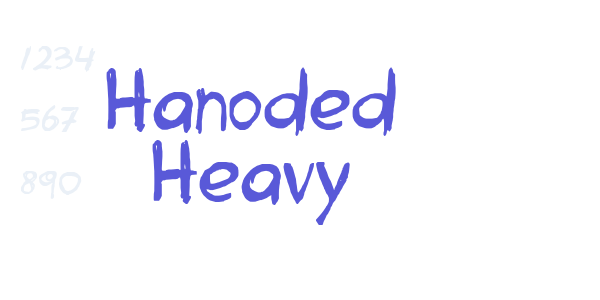 Hanoded Heavy font free