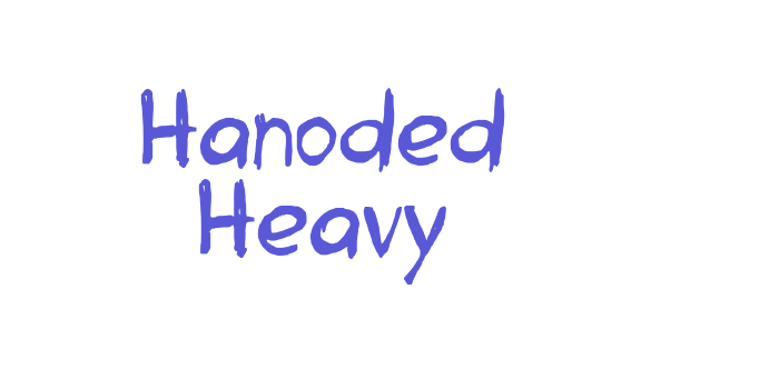 Hanoded Heavy Font Download