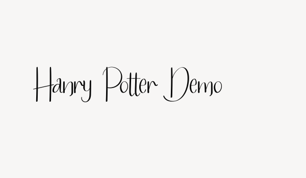 Hanry Potter Demo Font