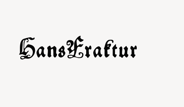 HansFraktur Font