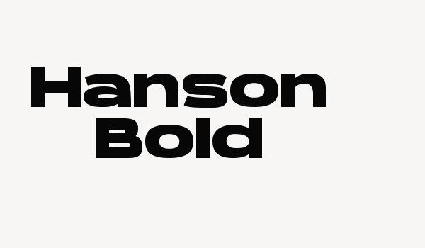 Hanson Bold Font