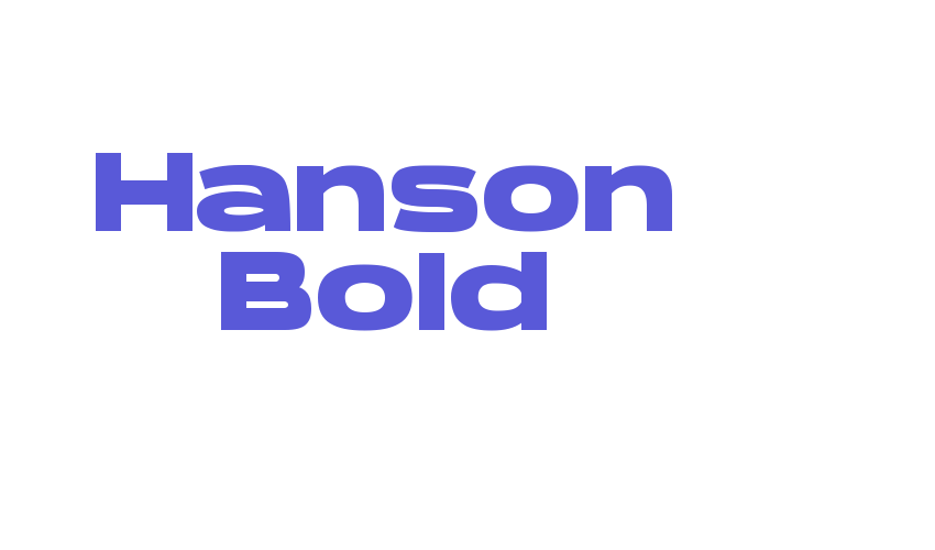 Hanson Bold Font Download