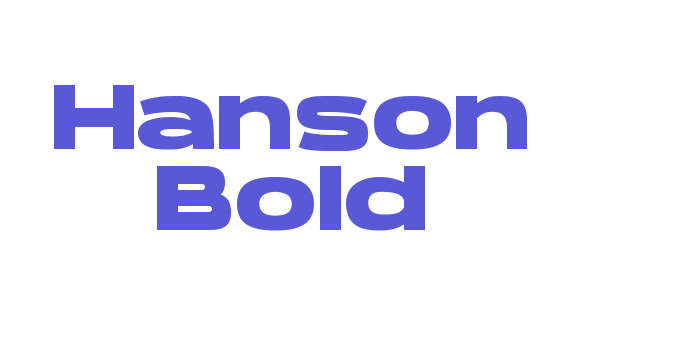 Hanson Bold Font Download