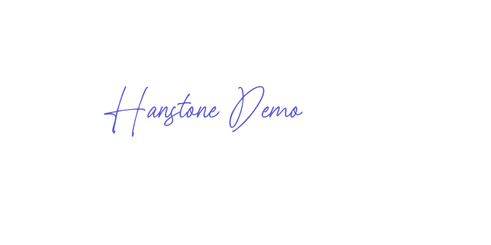 Hanstone Demo Font