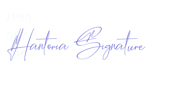 Hantoria Signature font free