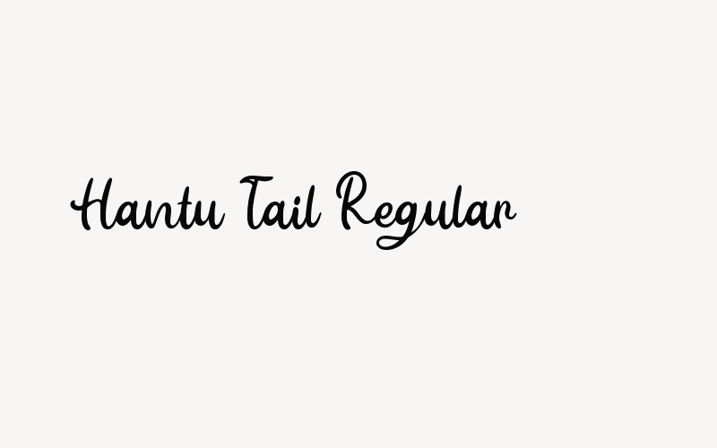 Hantu Tail Regular Font