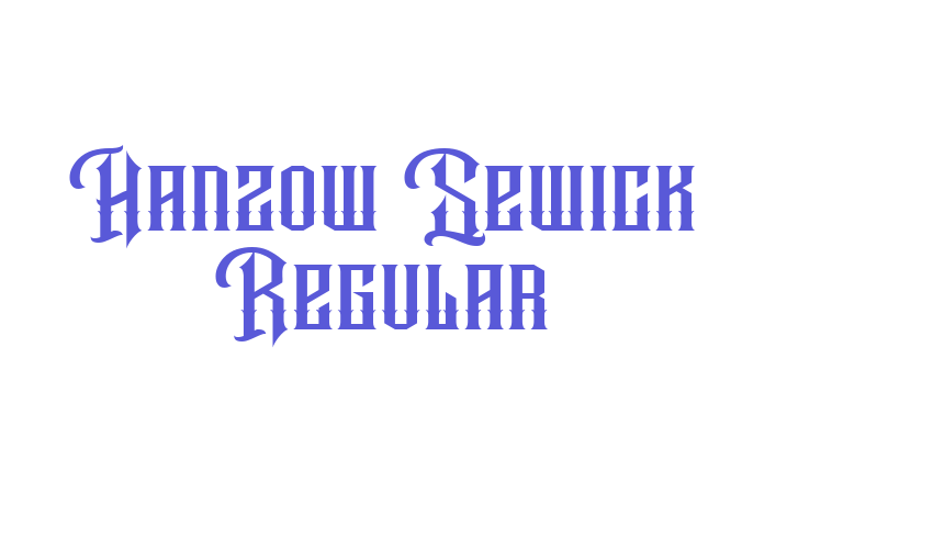 Hanzow Sewick Regular Font Download