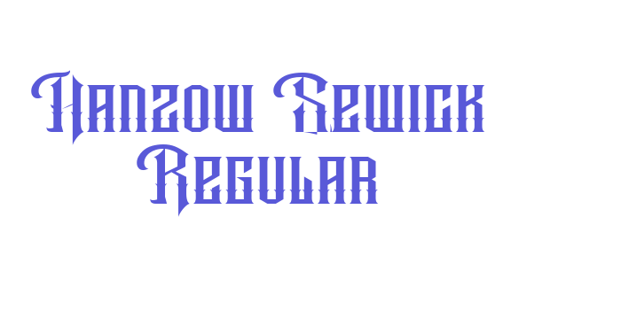 Hanzow Sewick Regular Font Download