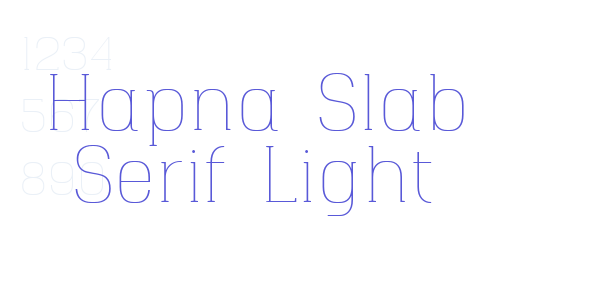 Hapna Slab Serif Light font free