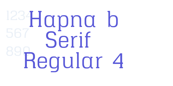 Hapna b Serif  Regular 4 font free