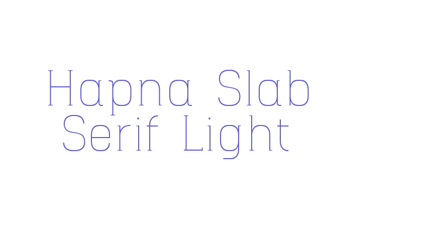 Hapna Slab Serif Light Font Download