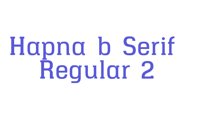 Hapna b Serif  Regular 2 Font Download