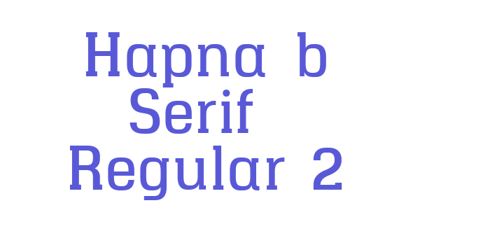 Hapna b Serif  Regular 2 Font Download