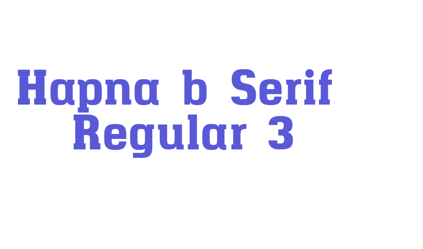 Hapna b Serif  Regular 3 Font Download