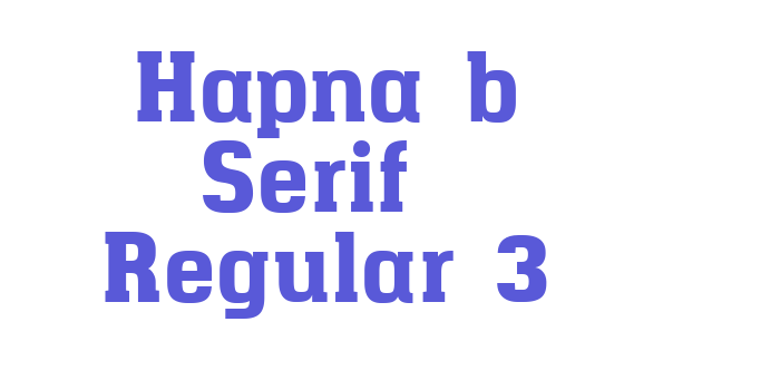 Hapna b Serif  Regular 3 Font Download