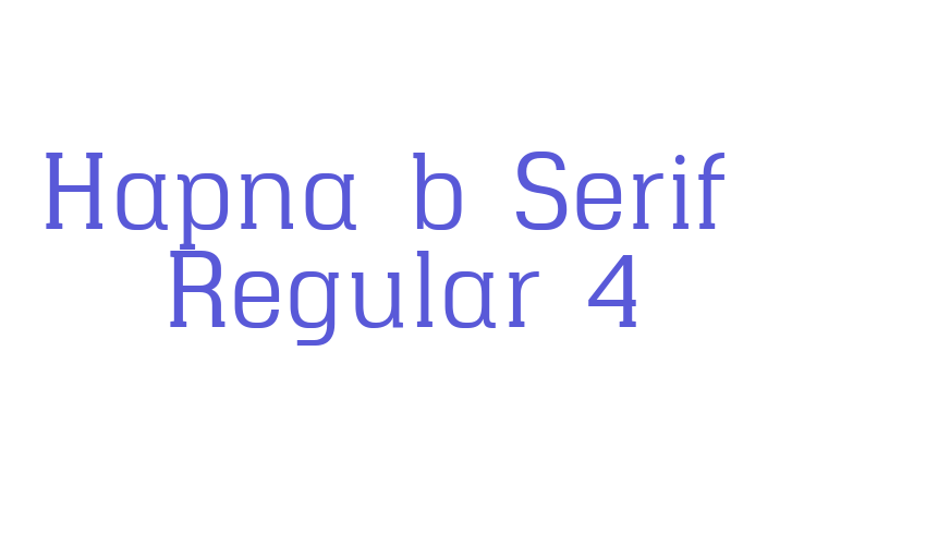 Hapna b Serif  Regular 4 Font Download