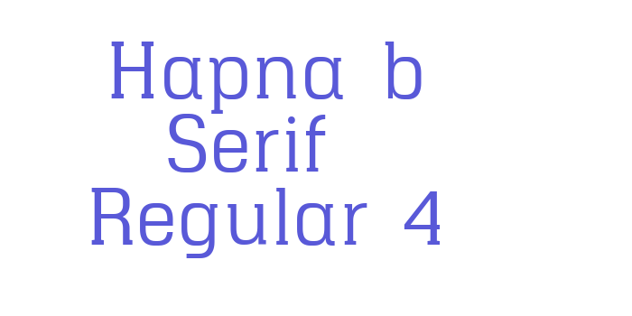 Hapna b Serif  Regular 4 Font Download