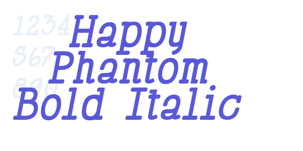 Happy Phantom Bold Italic font free