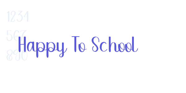 Happy To School font free