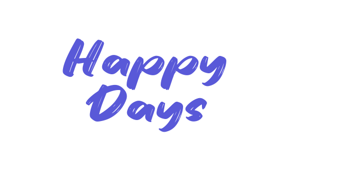 Happy Days Font