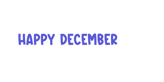 Happy December Font