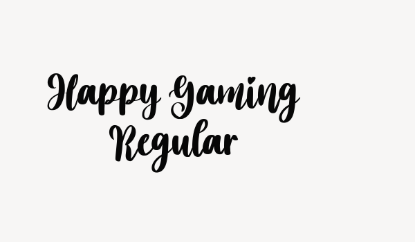 Happy Gaming Regular Font