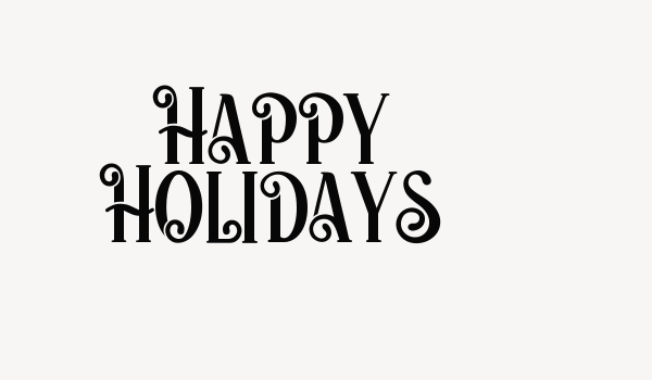 Happy Holidays Font