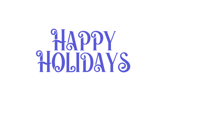 Happy Holidays Font