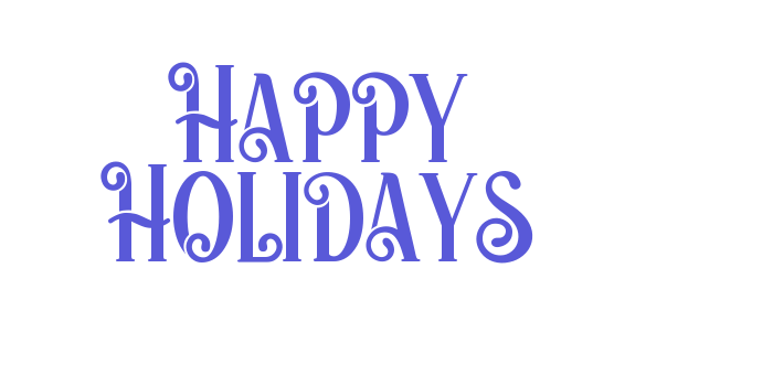 Happy Holidays Font