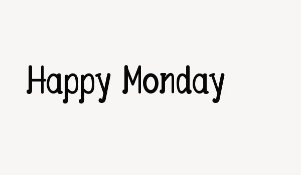 Happy Monday Font