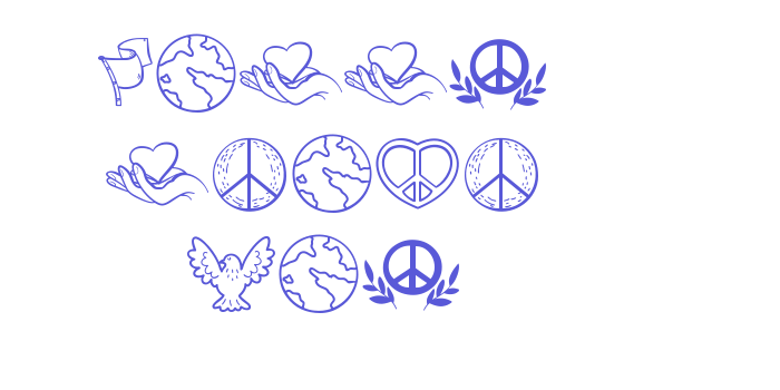 Happy Peace Day Font