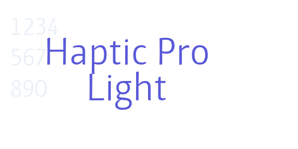 Haptic Pro Light font free