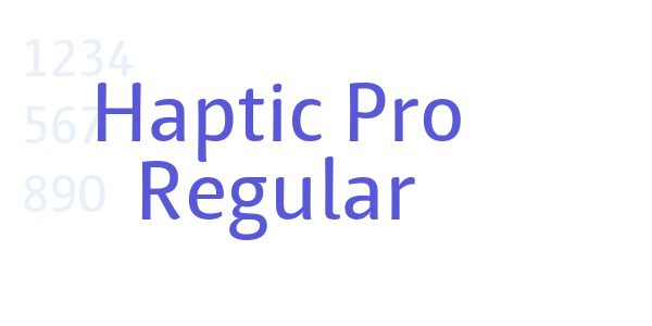 Haptic Pro Regular font free