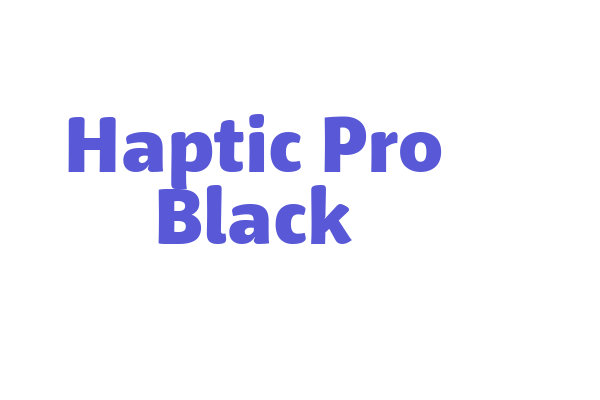 Haptic Pro Black Font