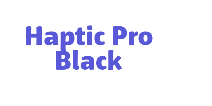 Haptic Pro Black Font Download