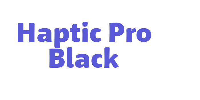 Haptic Pro Black Font