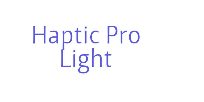 Haptic Pro Light Font Download