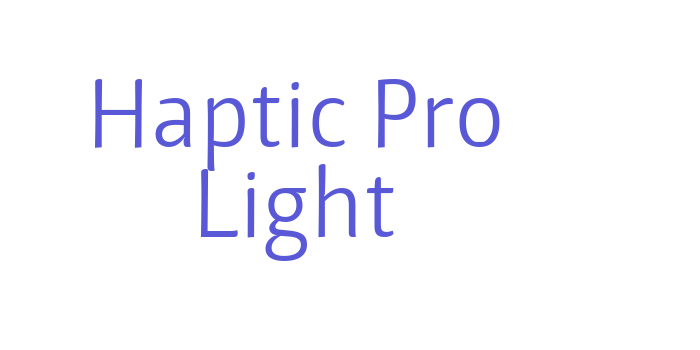 Haptic Pro Light Font