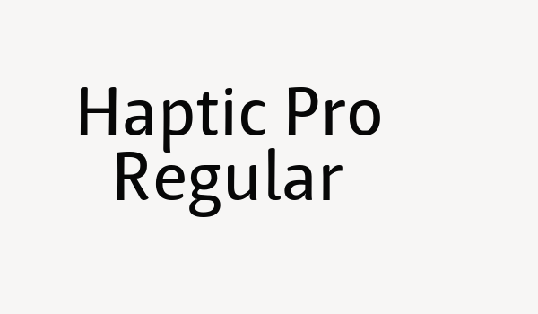 Haptic Pro Regular Font